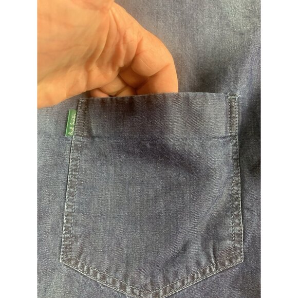 Paul Smith Jeans Mens 100% Cotton Long Sleeve Button Up Shirt Size M Blue - Picture 6 of 10